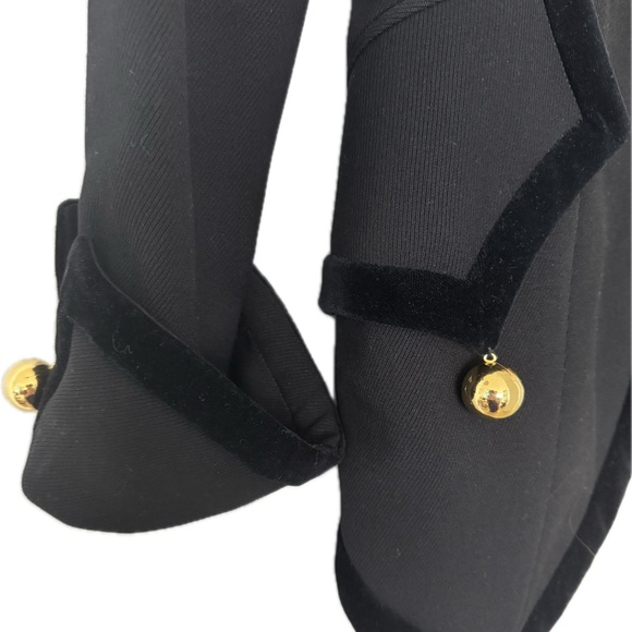 Moschino Cheap and Chic Fabulous Vintage blazer, wool and velvet, gold buttons M - Picture 3 of 16